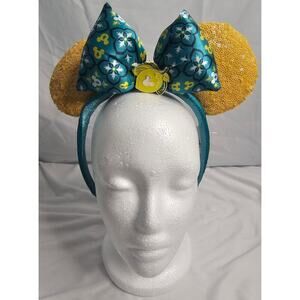Disney Parks Epcot Italy Minnie Mouse Lemon Sequin Ears Headband NWT